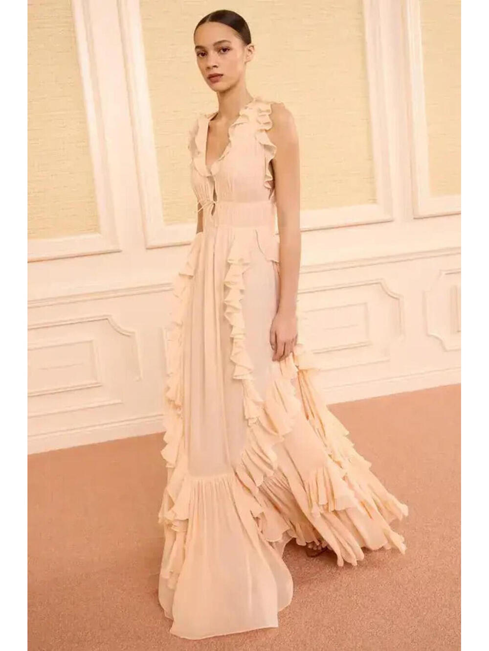 Ulla Johnson Florella Silk Gown in Peony, $1,350 NWT, US 10 #2433 - Picture 2 of 7
